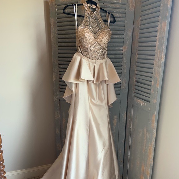 Champagne Prom Dress - Picture 1 of 6